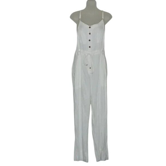 Urban Outfitters BDG Bailey White Linen Overalls - Picture 7 of 10